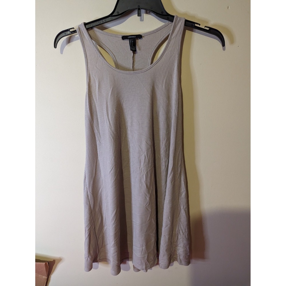 Forever 21 juniors Small‎ tan racerback short flowy summer dress